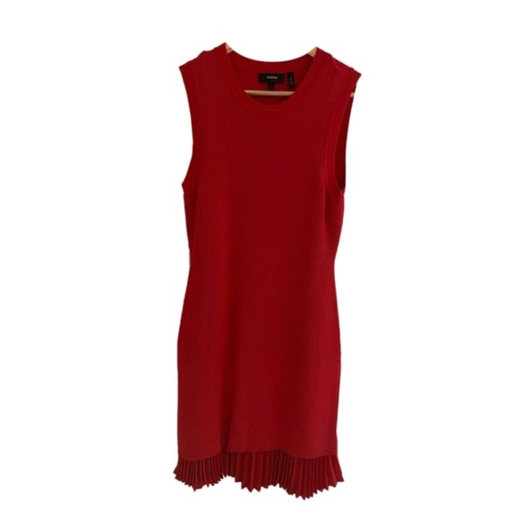 Worn 1x Size P Theory Pleated Dress - Picture 4 of 5